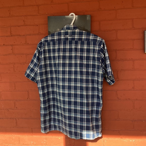 Mens Large 100% Cotton short sleeve button up, tailor made in Thailand - Picture 2 of 2